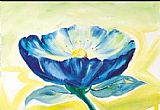 Alfred Gockel Blue Daisy painting